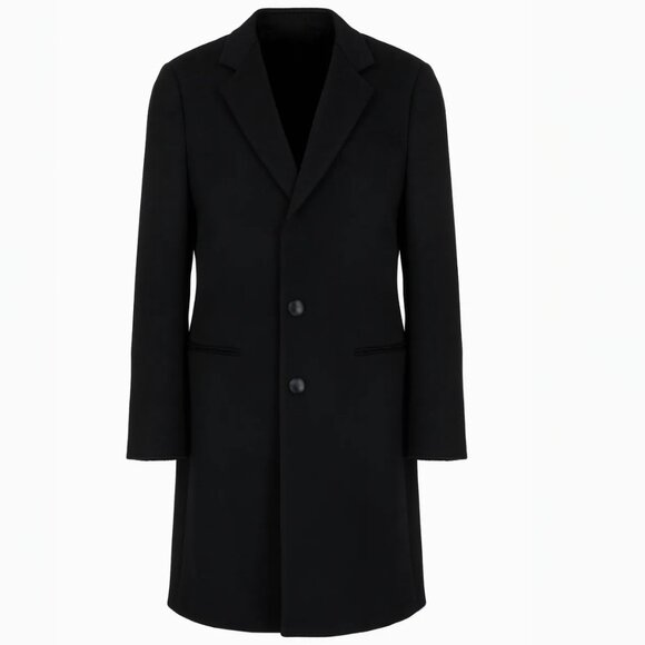 Armani Exchange Women's Single Breasted Coat - Black - Picture 1 of 6